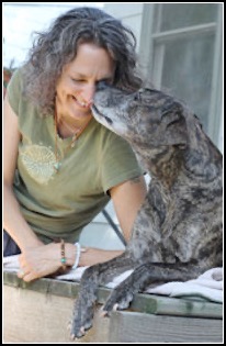 Sage Lewis and dog